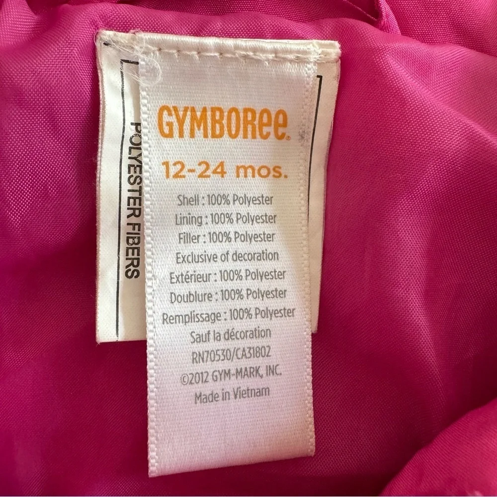 Gymboree Pink Jacket Lightweight Rain Baby girl 12-24M